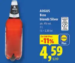 Lidl ARGUS Bere blondă Silver Ofertă