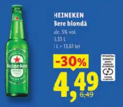 Lidl HEINEKEN Bere blondǎ Ofertă