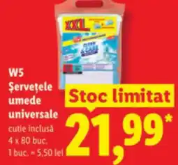 Lidl W5 Şerveţele umede universale Ofertă