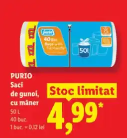 Lidl PURIO Saci de gunoi cu mâner Ofertă