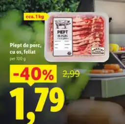 Lidl Piept de porc, cu os, feliat Ofertă
