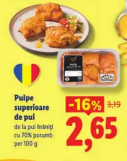Lidl Pulpe superioare de pui Ofertă