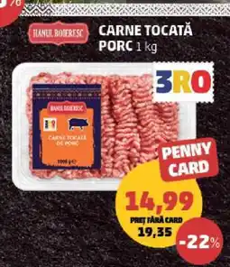 Penny CARNE TOCATĂ PORC 1 kg Ofertă