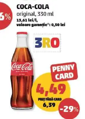 Penny COCA-COLA original, 330 ml Ofertă