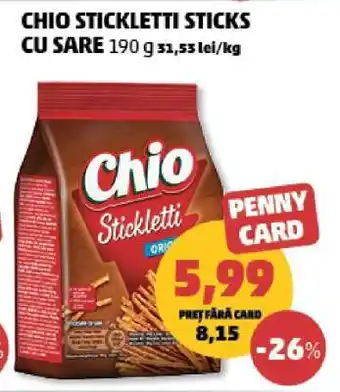 Penny CHIO STICKLETTI STICKS CU SARE Ofertă