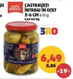 Penny CASTRAVEȚI ÎNTREGI ÎN OȚET Ofertă