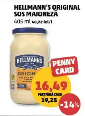 Penny HELLMANN'S ORIGINAL SOS MAIONEZĂ Ofertă