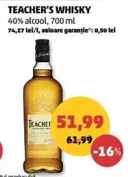 Penny TEACHER'S WHISKY Ofertă