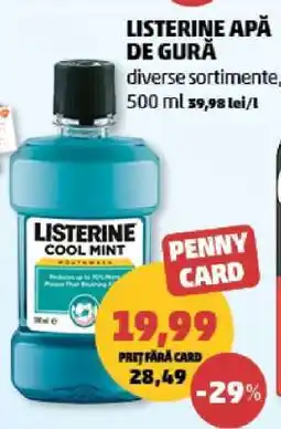 Penny LISTERINE Apă de gură Ofertă