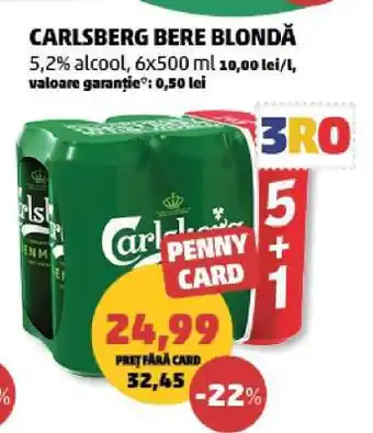 Penny CARLSBERG Bere blondă Ofertă