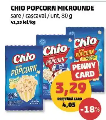 Penny CHIO Popcorn microunde Ofertă