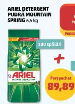 Penny ARIEL DETERGENT PUDRĂ MOUNTAIN SPRING 6,5 kg Ofertă