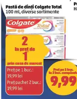 Penny Pastă de dinți Colgate Total Ofertă