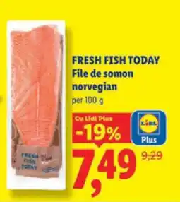 Lidl FRESH FISH TODAY File de somon norwegian Ofertă