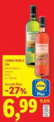 Lidl CONDE NOBLE Vin Ofertă