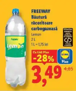 Lidl FREEWAY Băutură răcoritoare carbogazoasă Lemon Ofertă