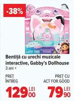 Carrefour Bentiță cu urechi muzicale interactive, Gabby’s Dollhouse Ofertă