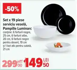Carrefour Set x 19 piese serviciu veselă, Pampille Luminarc Ofertă