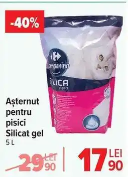 Carrefour Așternut pentru pisici Silicat Gel 5L Ofertă