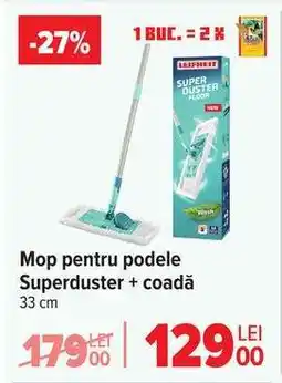 Carrefour Mop pentru podele Superduster + coadă Ofertă