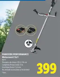 Lidl PARKSIDE PERFORMANCE Motocoasă 2 în 1 Ofertă