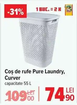 Carrefour Coș de rufe Pure Laundry, Curver Ofertă