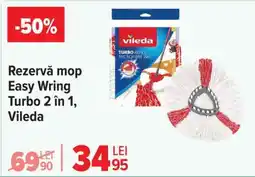 Carrefour Rezervă mop Easy Wring Turbo 2 în 1, Vileda Ofertă