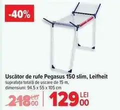 Carrefour Uscător de rufe Pegasus 150 slim Leifheit Ofertă