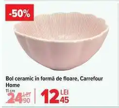 Carrefour Bol ceramic în formă de floare, Carrefour Home Ofertă