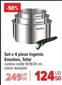 Carrefour Set x 4 piese Ingenio Emotion, Tefal Ofertă