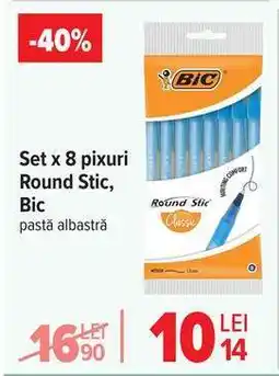 Carrefour Set x 8 pixuri Round Stic, Bic Ofertă