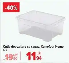 Carrefour Cutie depozitare cu capac, Carrefour Home Ofertă