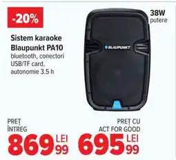 Carrefour Sistem karaoke Blaupunkt PA10 Ofertă