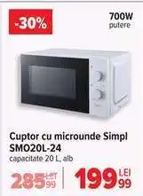Carrefour Cuptor cu microunde Simpl SMO20L-24 Ofertă