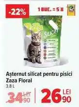 Carrefour Așternut silicat pentru pisici Zaza Floral Ofertă