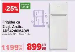 Carrefour Frigider cu 2 uși, Arctic AD54240M40W Ofertă