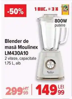 Carrefour Blender de masă MOULINEX LM430A10 Ofertă
