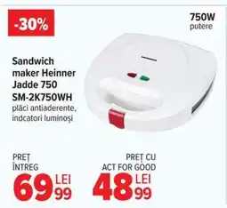 Carrefour Sandwich maker Heinner Jadde 750 SM-2K750WH Ofertă