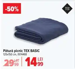 Carrefour Pătură picnic TEX BASIC Ofertă