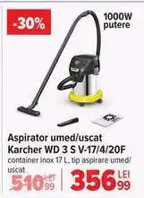 Carrefour Aspirator umed/uscat Karcher WD 3 S V-17/4/20F Ofertă