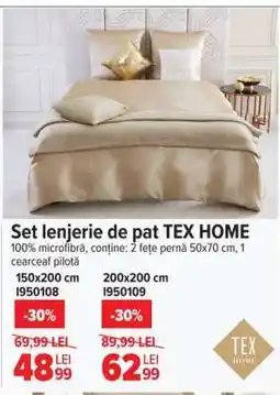 Carrefour Set lenjerie de pat TEX HOME Ofertă