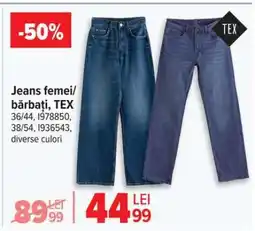 Carrefour Jeans femei/bărbați, TEX Ofertă
