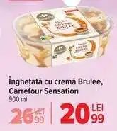 Carrefour Înghețată cu cremă Brulee, Carrefour Sensation Ofertă