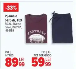 Carrefour Pijamale bărbați TEX Ofertă