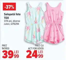 Carrefour Salopetă fete TEX Ofertă