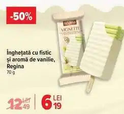 Carrefour Înghețată cu fistic și aromă de vanilie, Regina Ofertă