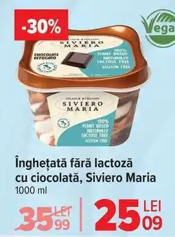 Carrefour Înghețată fără lactoză cu ciocolată, Siviero Maria Ofertă