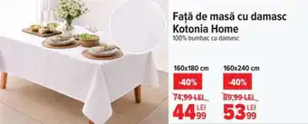 Față de masă cu damasc Kotonia Home
