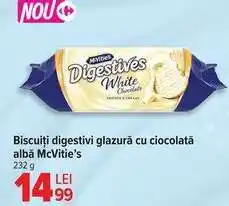 Carrefour Biscuiți digestivi glazurați cu ciocolată albă McVitie's Ofertă