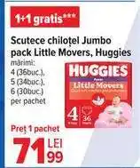 Carrefour Scutece chiloțel Jumbo pack Little Movers, Huggies Ofertă